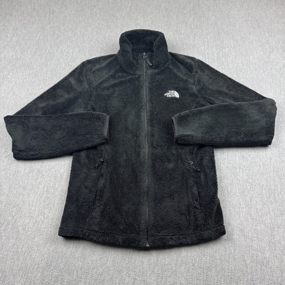 The North Face TNF Osito Jacket Womens XS Black Fuzzy Soft Fleece Full Zip Coat